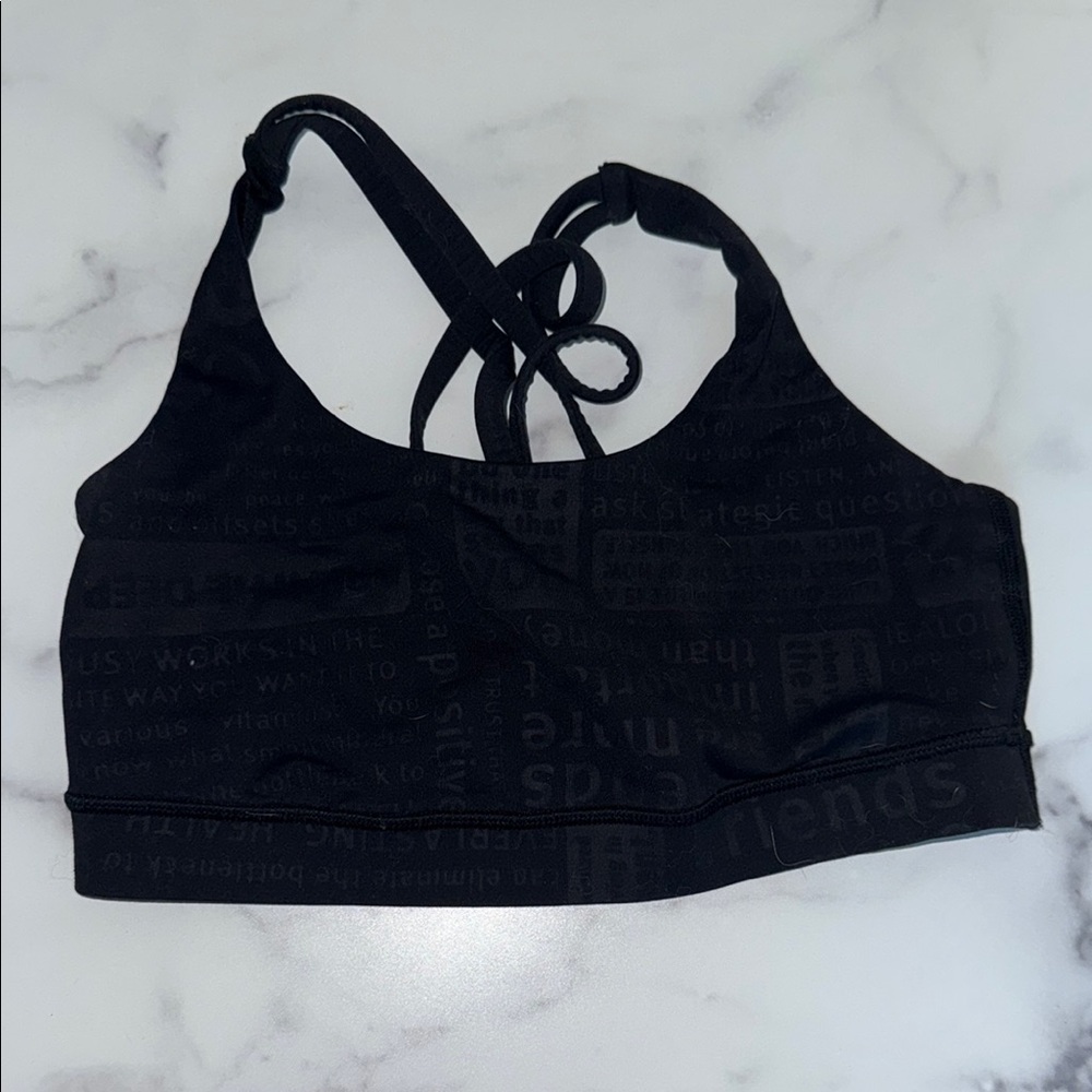 Size 4 lululemon Black Sports Bra